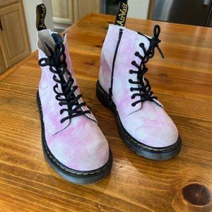 Girls Junior Pascal Pink Leather Doc Martens - Size US 3,  EU 34